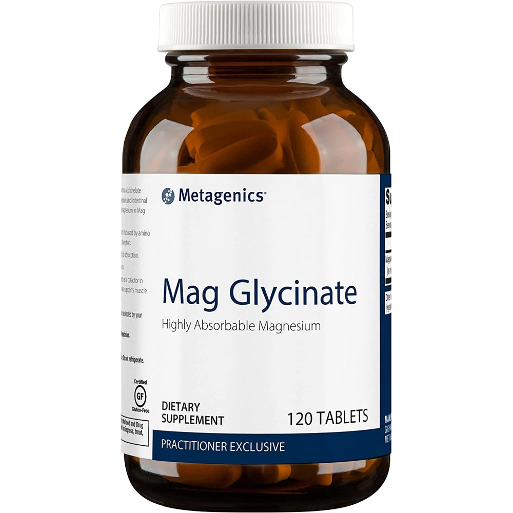 Suplementos Glicinato de magnesio altamente absorbible 120