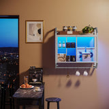 Estantería Flotante LED Bestier, Ajustable, 25 con Ganchos