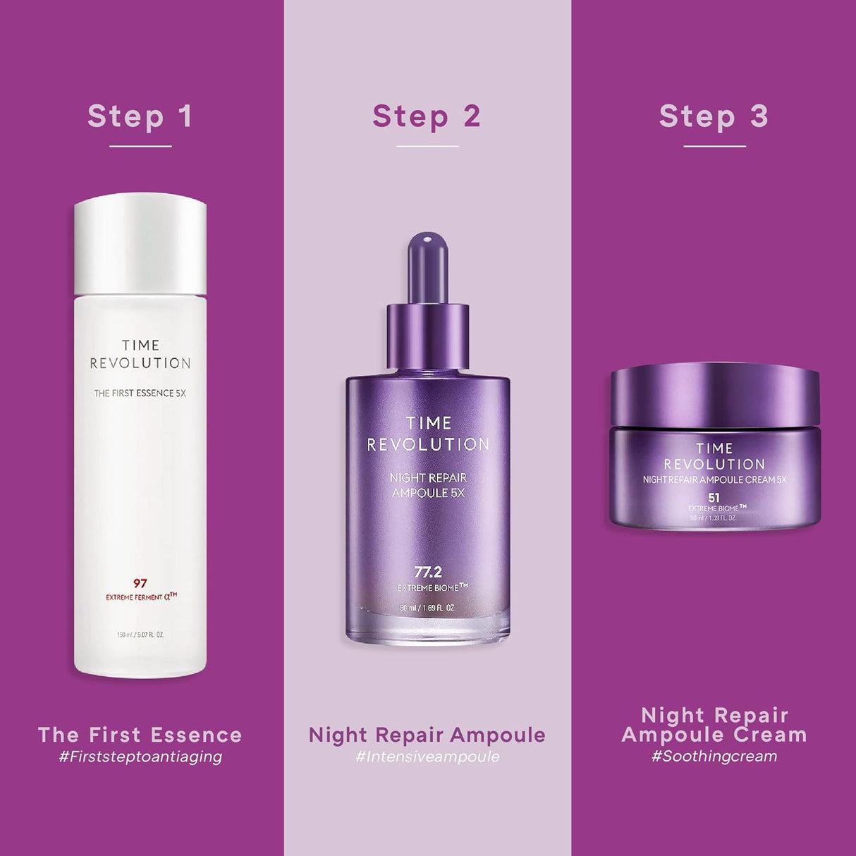 Cuidado Facial Ampolla de reparación nocturna
