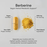 Suplemento Sports Research Berberina Apoyo metabólico 1000mg