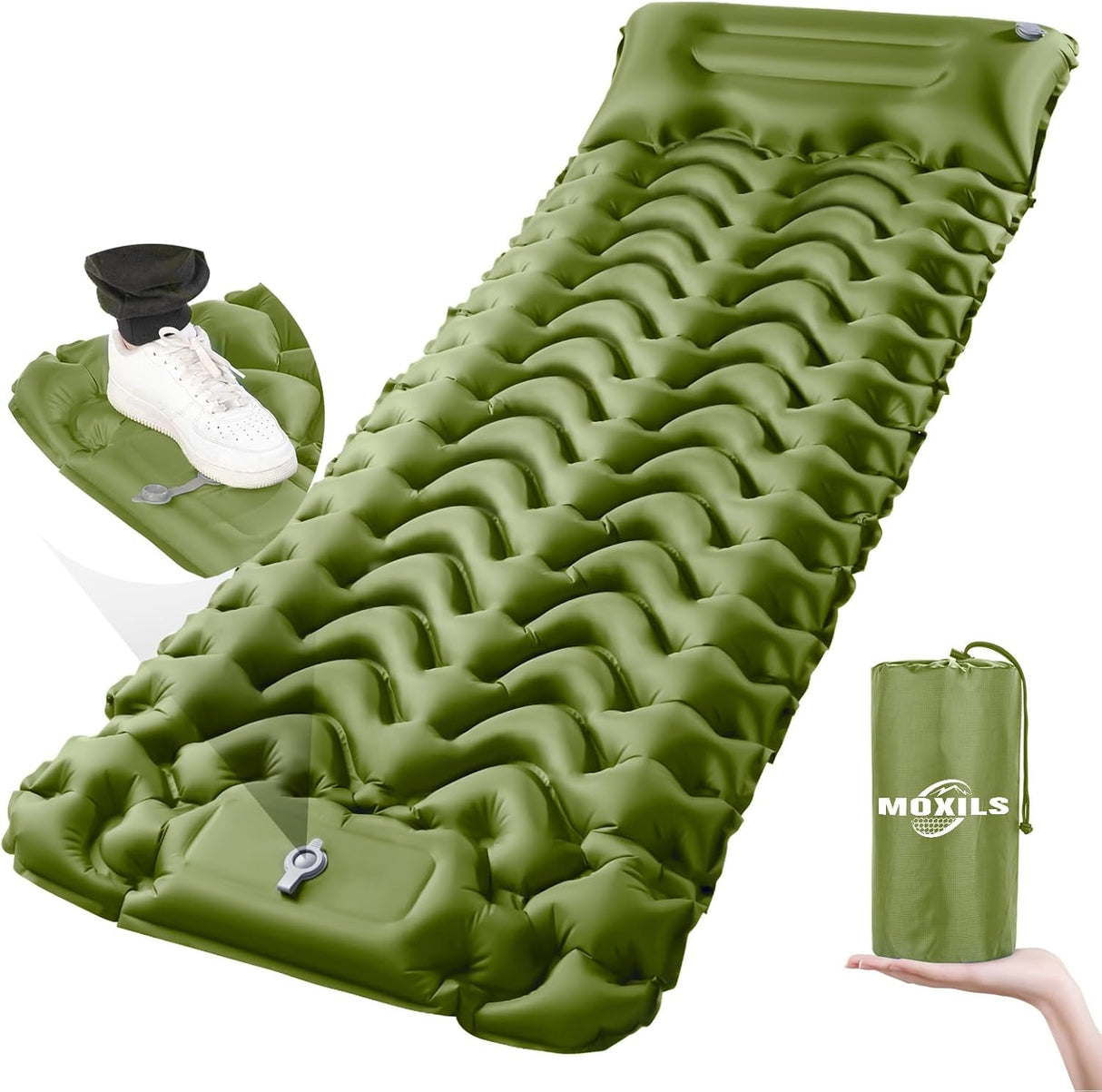 Colchón Inflable Ultraligero para Camping con Bomba Incorporada
