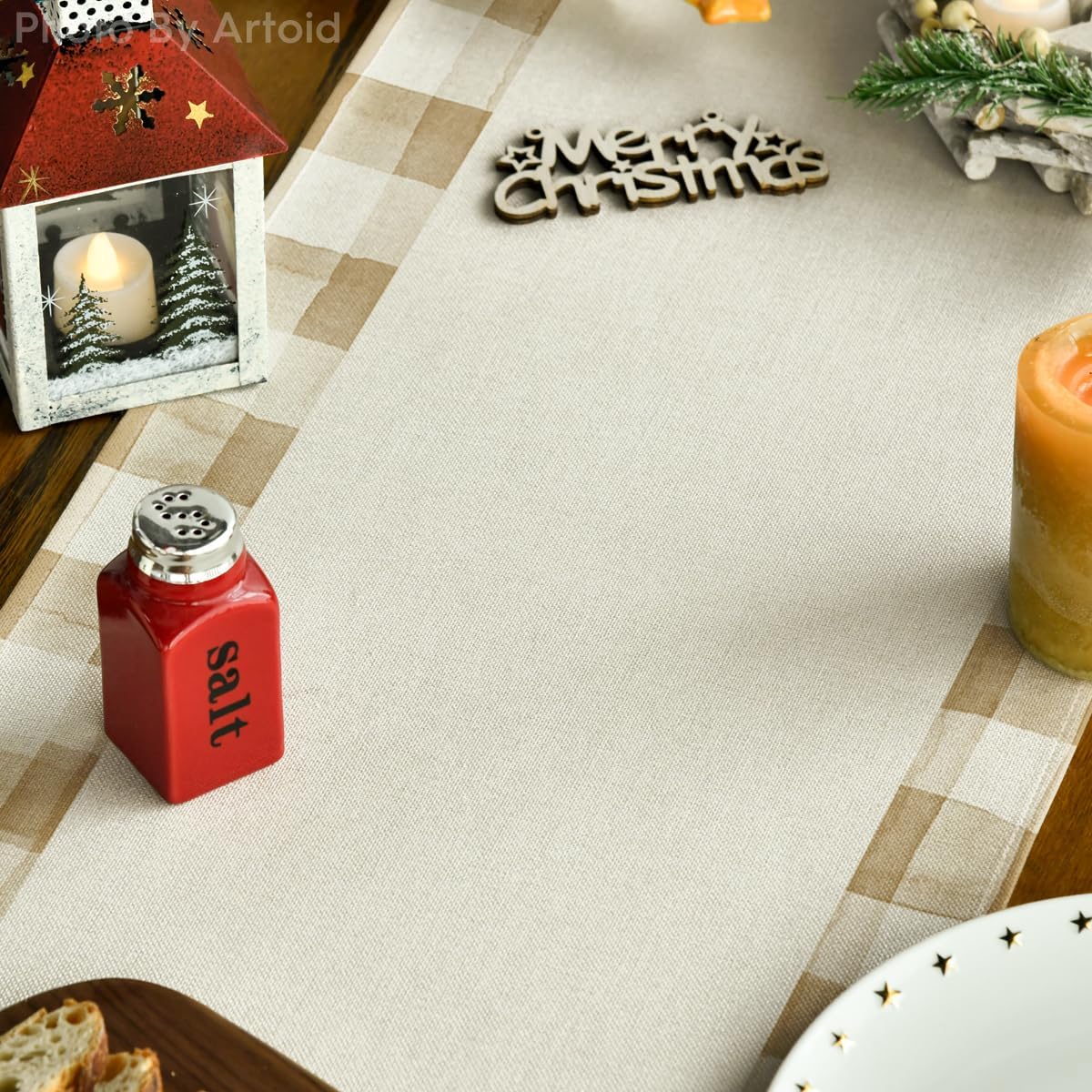 Camino de Mesa Artoid Mode, Estilo Buffalo Plaid, 13x72