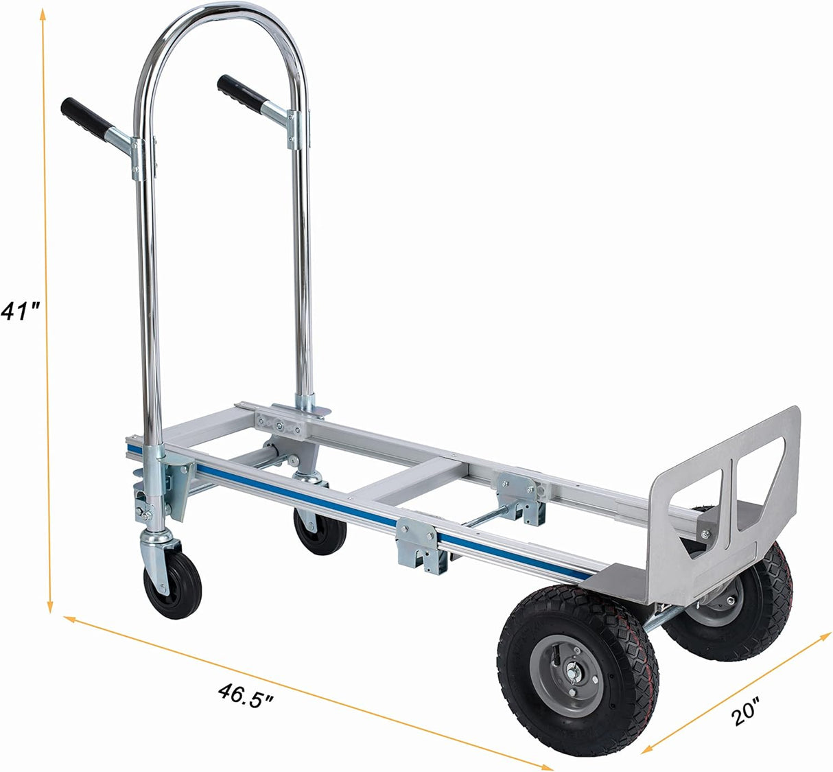 Carretilla 2 en 1 800 LBS Capacidad Carga Aluminio y Acero