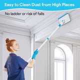 Herramienta limpiadora de pared con mango extensible