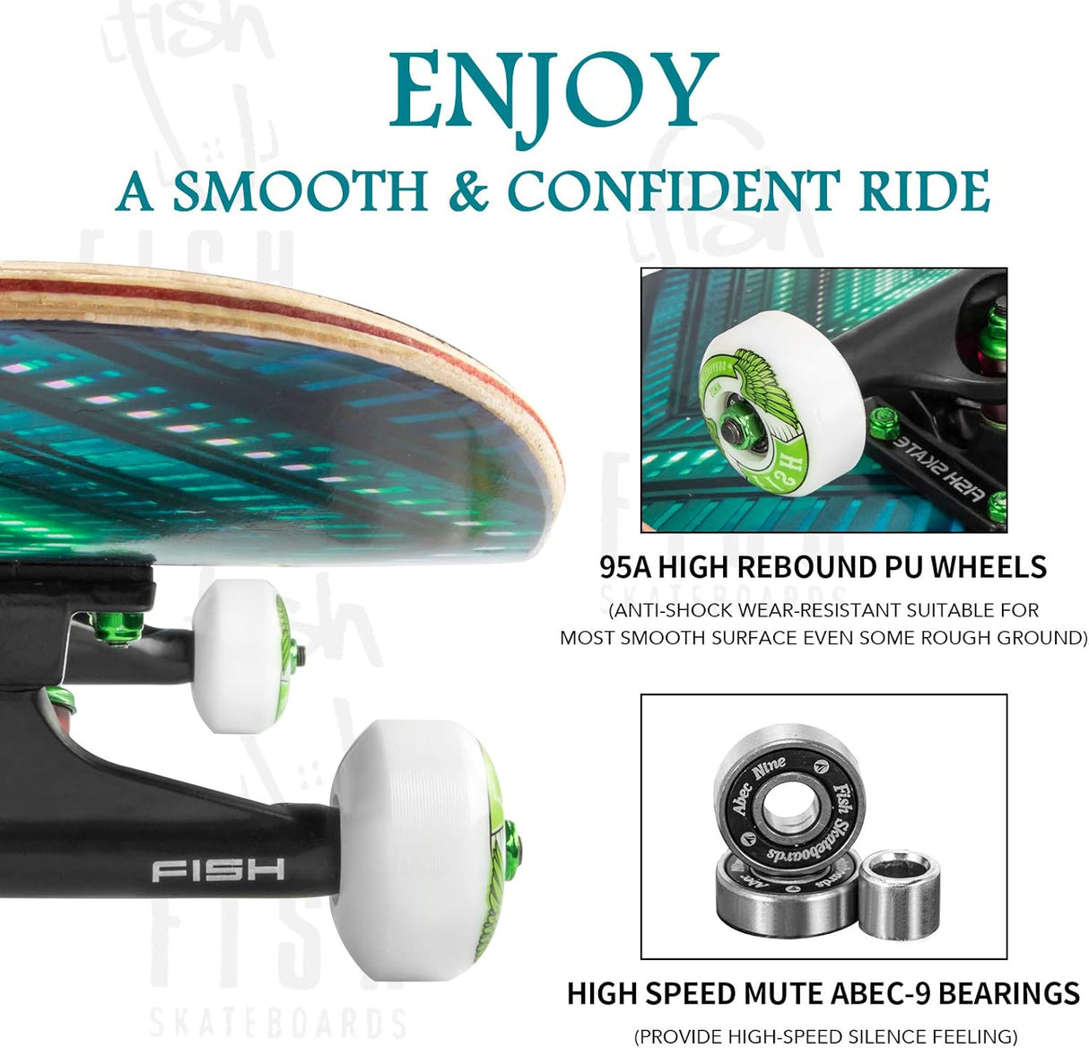 Patineta Completa 31''x8'', Madera de Arce, Doble Kick