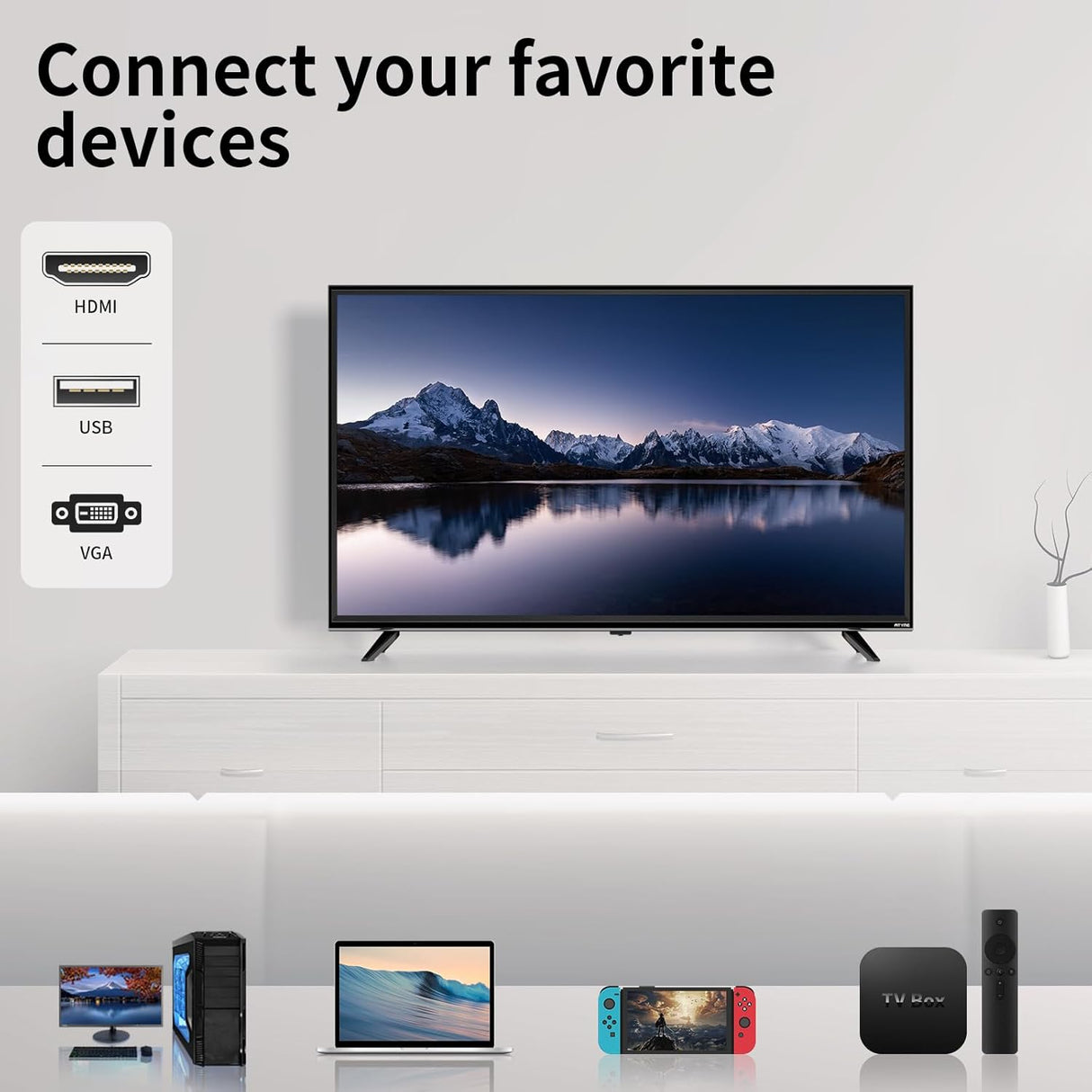 Televisor ATYME 40 FHD 1080p, 3 HDMI, 1 USB, 400AM7HD