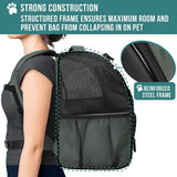 Mochila de lujo para gatos soporte de respaldo de cojín