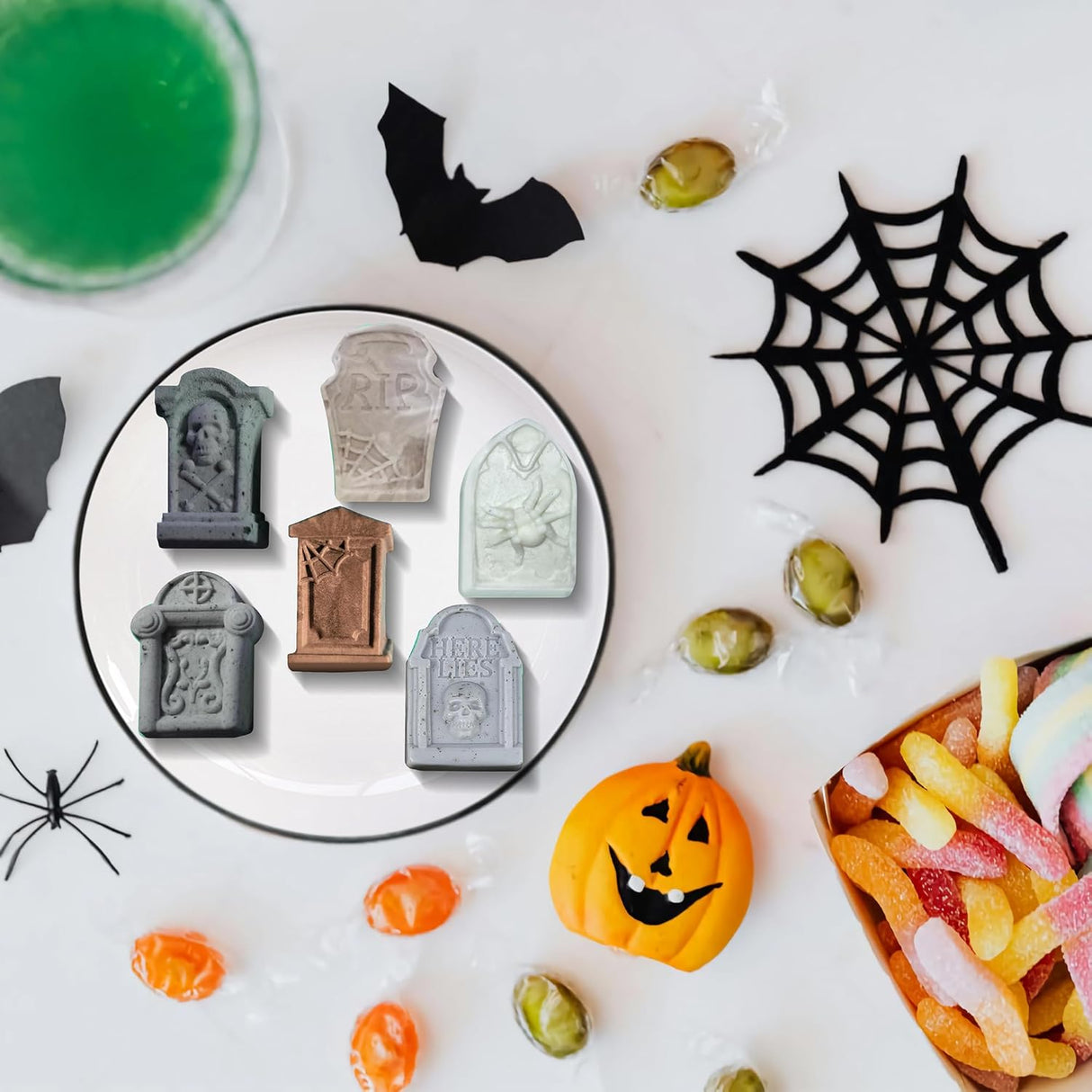 Moldes de Sidosir para Chocolates y Jabones, 2 piezas Halloween