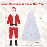 Árbol de Navidad 6Ft, COSTWAY, PVC, con soporte, modelo W-Stand