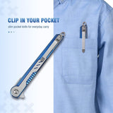 Cuchillo de bolsillo EDC para mujer plegables con hoja azul