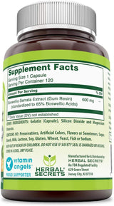 Extracto de Boswellia Serrata 65% Ácidos Boswélicos 600 mg