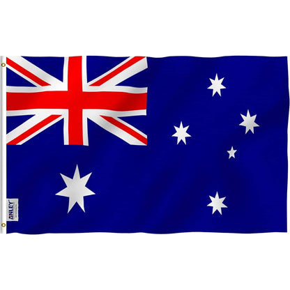 Bandera de Australia de 3x5 pies colores vivos doble costura