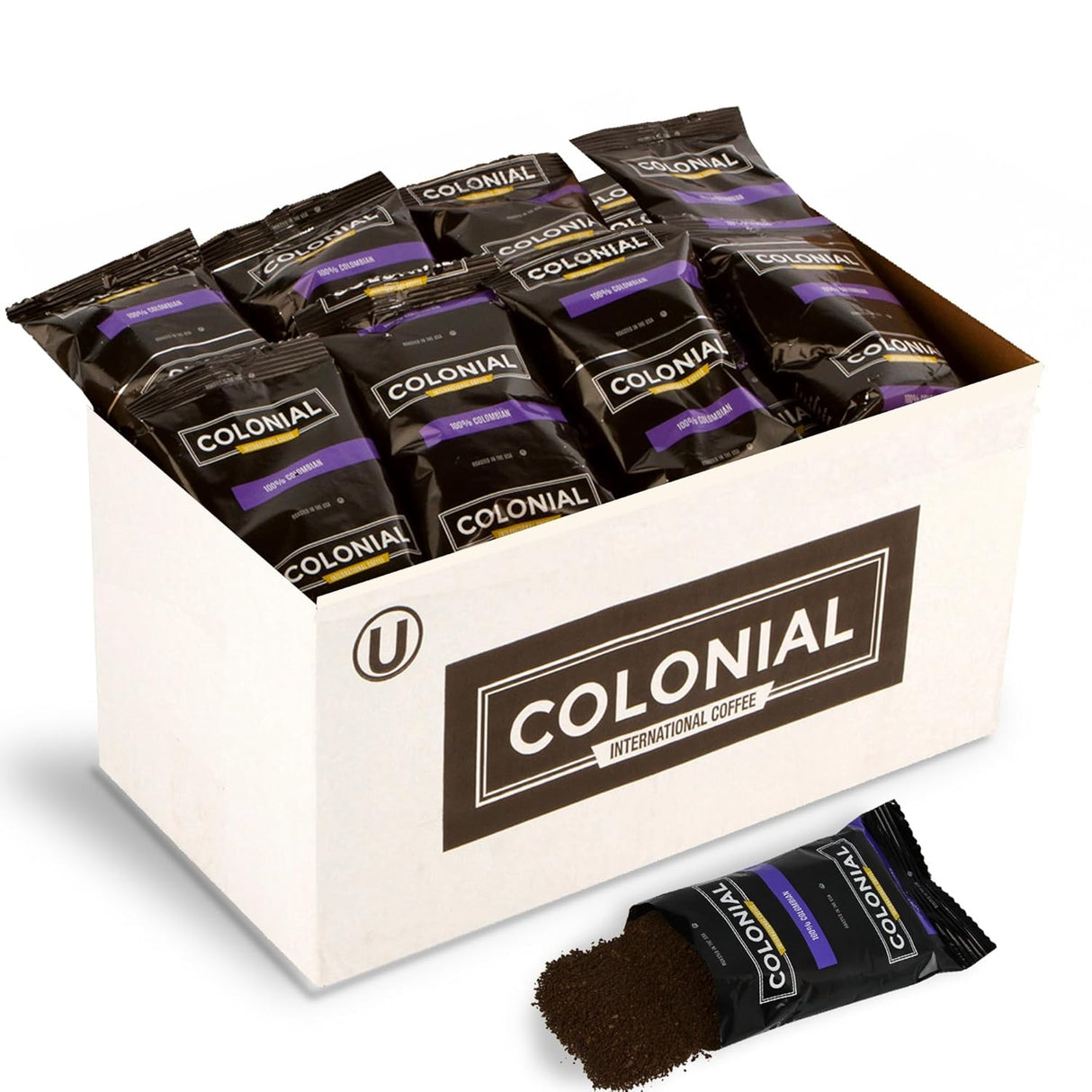 Paquetes de café colombiano, Colonial, molido, 32 unidades