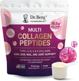Colágeno en Polvo Dr. Berg Multi con 5 Tipos, 14g Proteínas