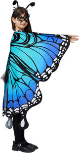 Disfraz Azul de Mariposa para Niñas, Spooktacular Creations, Máscara y Diadema