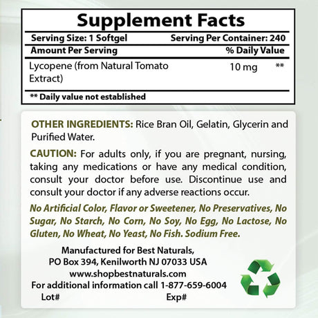 Suplementos Alimenticios Licopeno