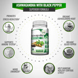 Cápsulas Orgánicas de Ashwagandha - Mejora del Ánimo 1300 mg
