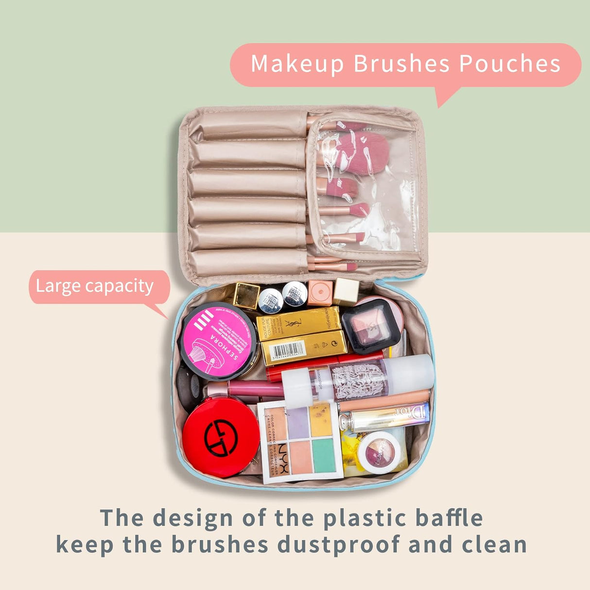 Bolsa de maquillaje Rosado Queboom