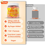 Suplementos Gomitas rellenas de luteína y zeaxantina  25 mg