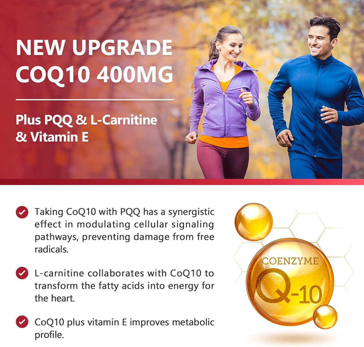 NATURE TARGET CoQ10 400mg con PQQ Omega-3 L-Carnitina
