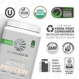 Proteína Vegana Sunwarrior 30g, Orgánica, Sin Azúcar, 20 porciones