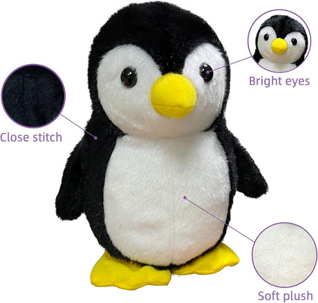 Peluche Pingüino Repetidor YH YUHUNG, Voz Clara, Juguete