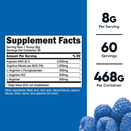 Complejo L-Arginina Nutricost - 60 Porciones, Sin Gluten, No GMO