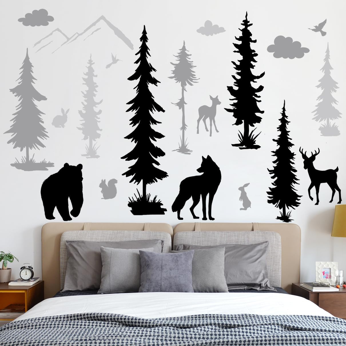 Decoración Pared Siluetas Animales Bosque - Stickers DIY