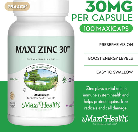 Suplementos Zinc 30 Vitamina de zinc con enzymax 100 und