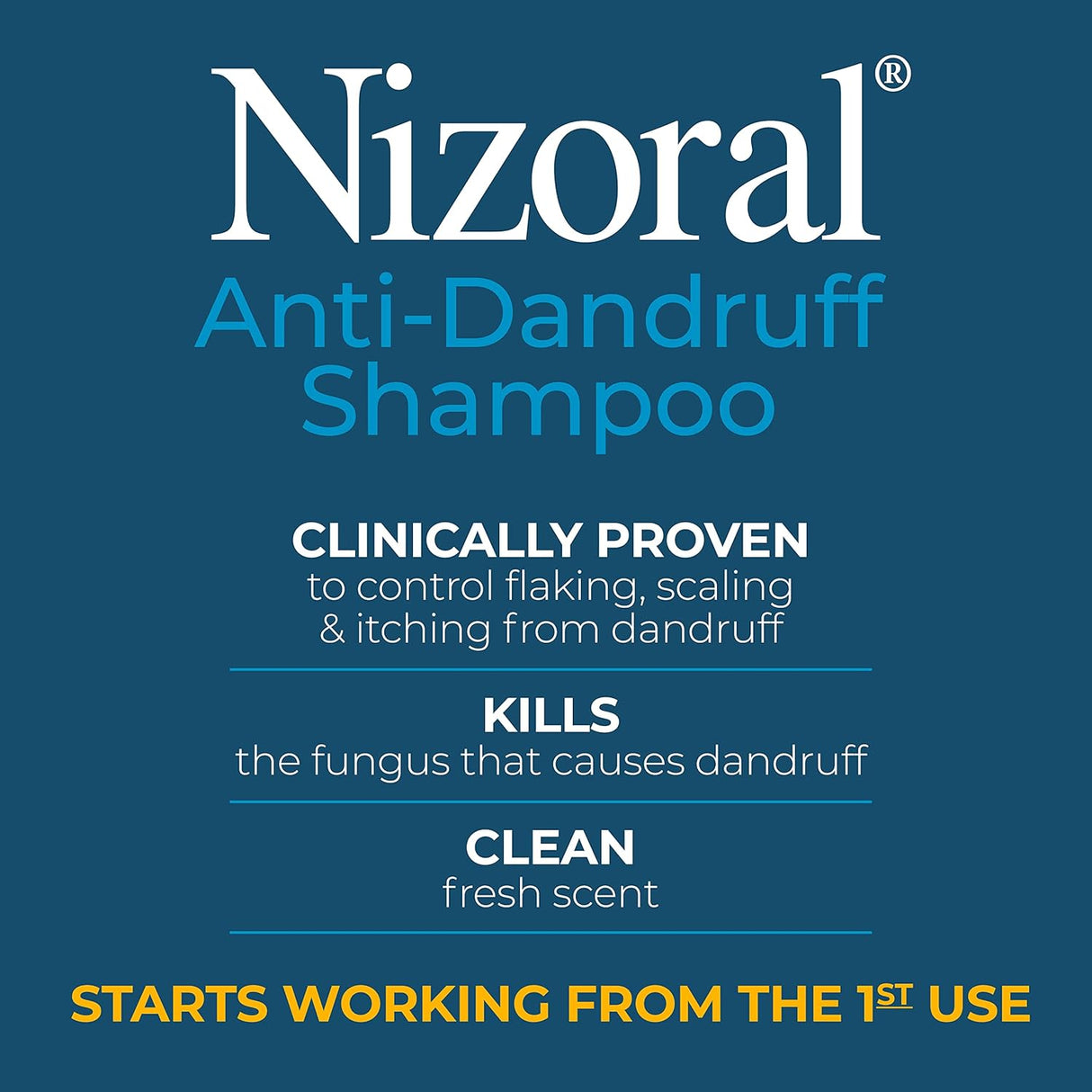 Shampoo anticaspa con 1% de ketoconazol de 14 onzas Nizoral