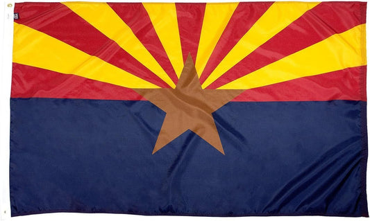 FlagSource Arizona - Bandera del estado de nailon, fabricada en los Estados Unidos, 5 x 8 pies