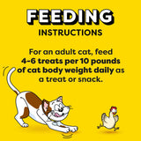 Golosinas crujientes y suaves para gatos, pollo asado