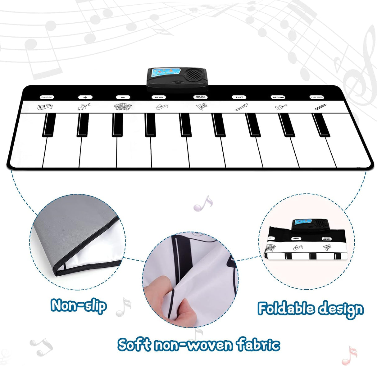M SANMERSEN Alfombra Piano Musical para Niños con Sonidos