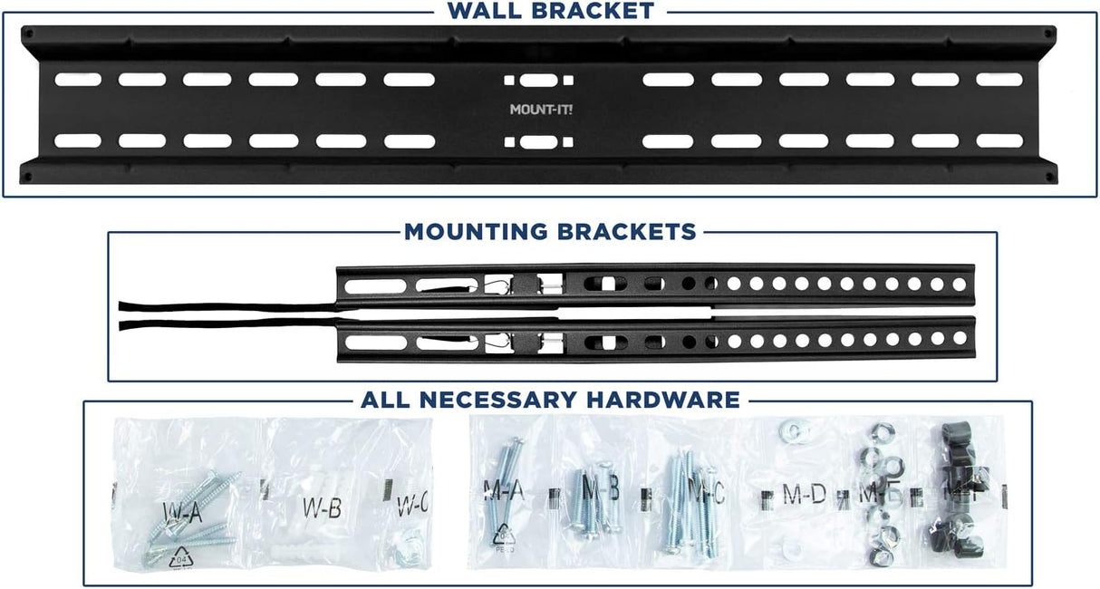 Soporte de pared fijo para TV de 37-70 pulgadas, perfil 1.1