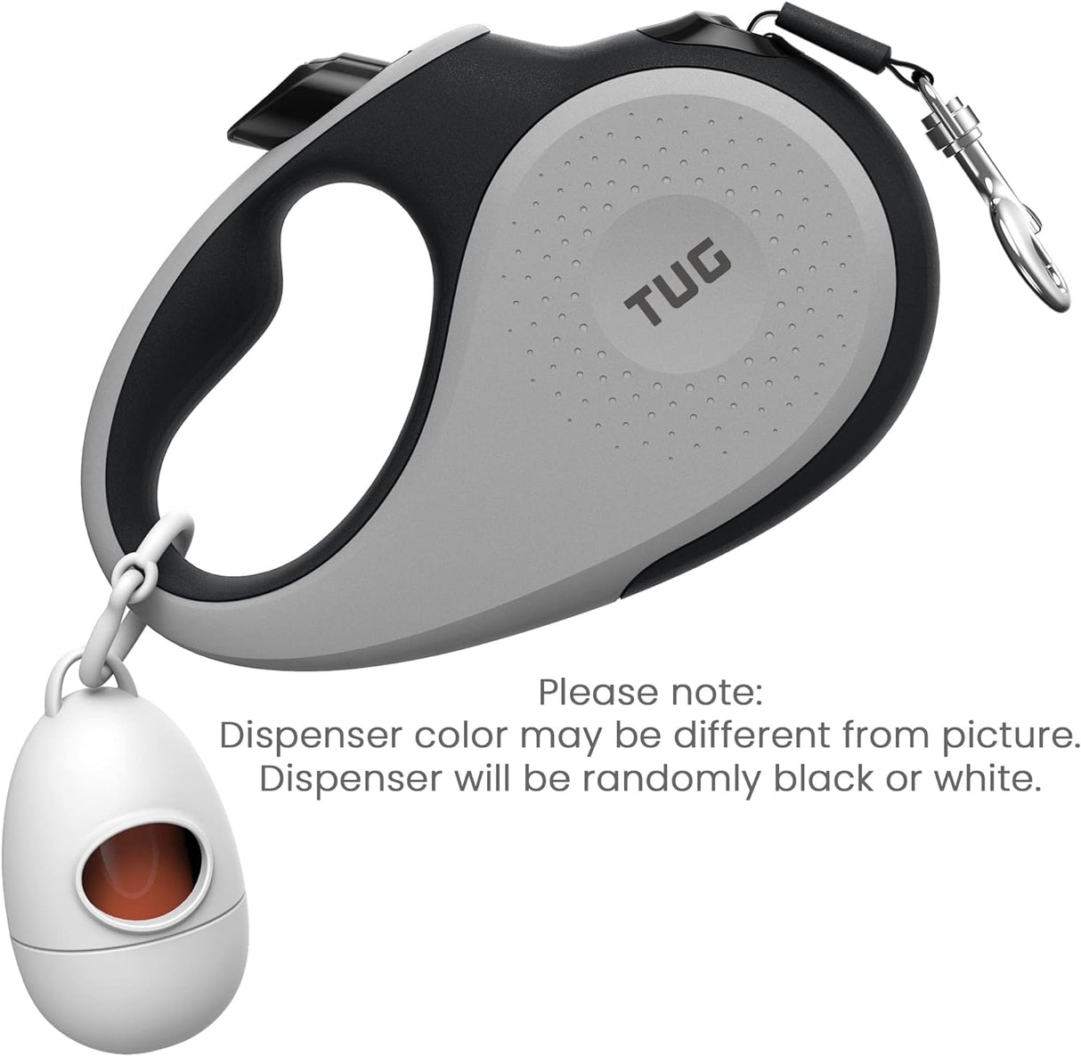 Correa retráctil para perro de 360°, Gris-Negro TUG