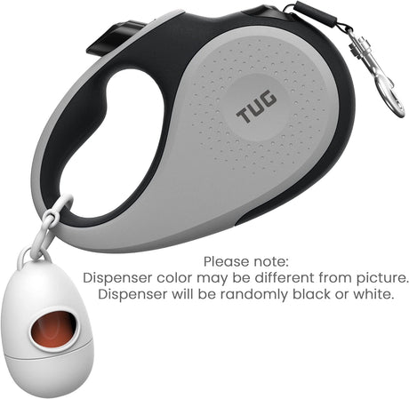 Correa retráctil para perro de 360°, Gris-Negro TUG