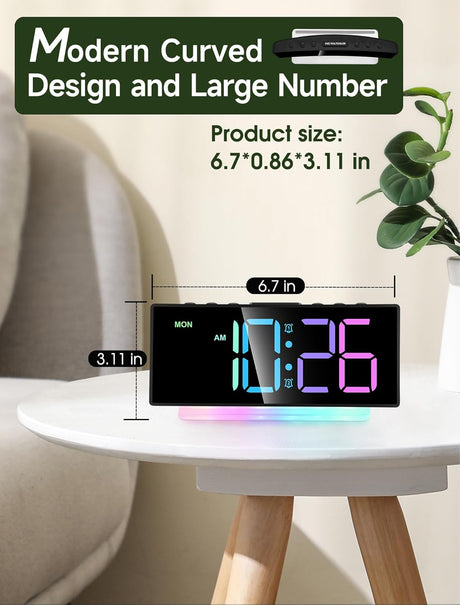 Reloj Despertador Extra Fuerte con Luz Nocturna y Pantalla Grande