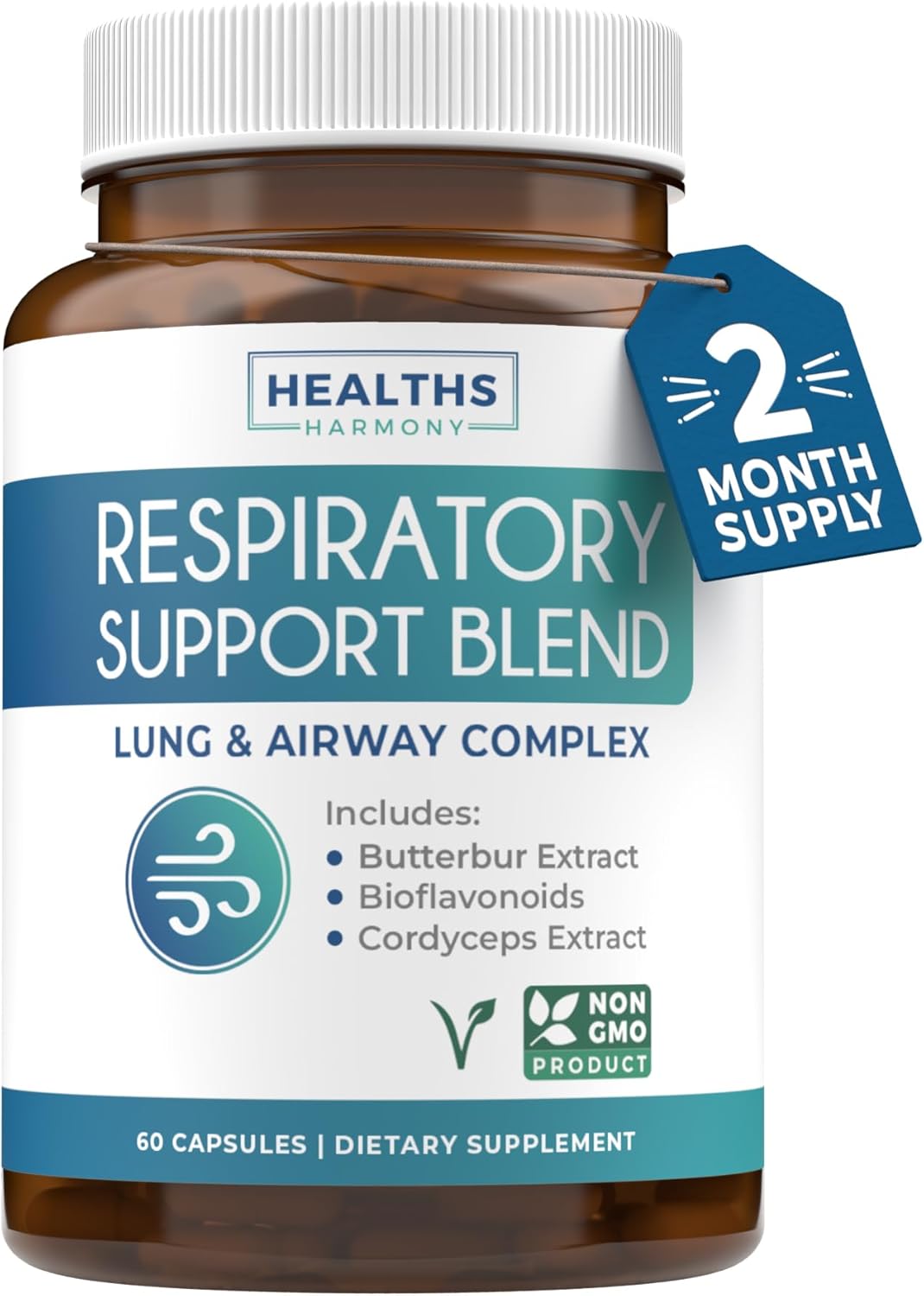 Suplemento Respiratorio 2 Meses - Limpieza Pulmonar, Vegan