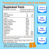 Suplementos Gomitas de luteína y zeaxantina de 20 mg