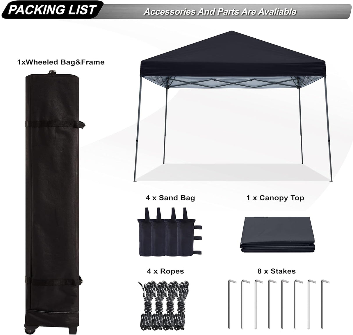 Tienda de campaña desplegable estable para exteriores ABCCANOPY