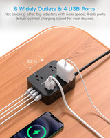 HANYCONY Regleta protectora contra sobretensiones, cable