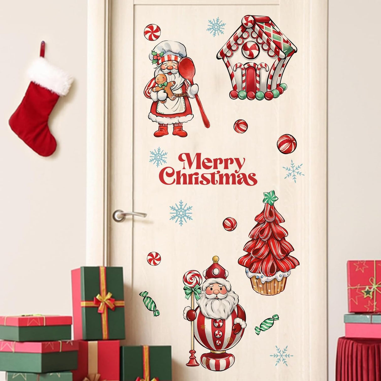 Pegatinas Navideñas Mfault, Decoración Fiesta Invierno 2025