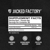 Creatina Monohidratada 425g Jacked Factory - Energía y Fuerza
