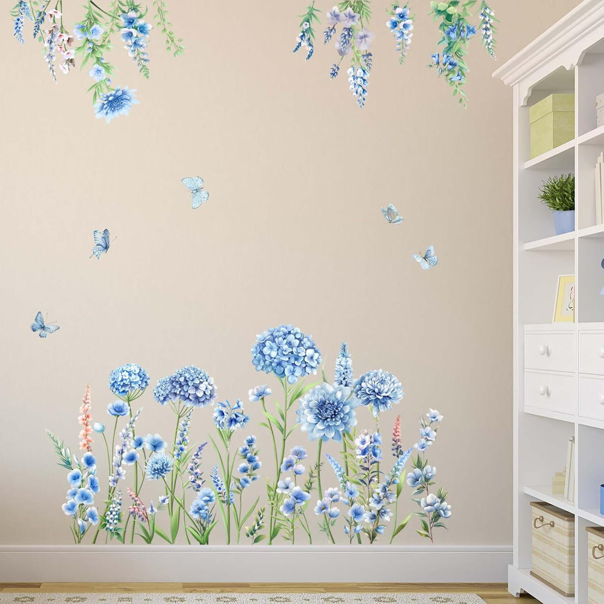 Pegatinas de Flores y Mariposas - Decoración Floral Hogar