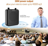 Amplificador de Voz Portátil 30W, Bluetooth, 2800mAh, Micrófono