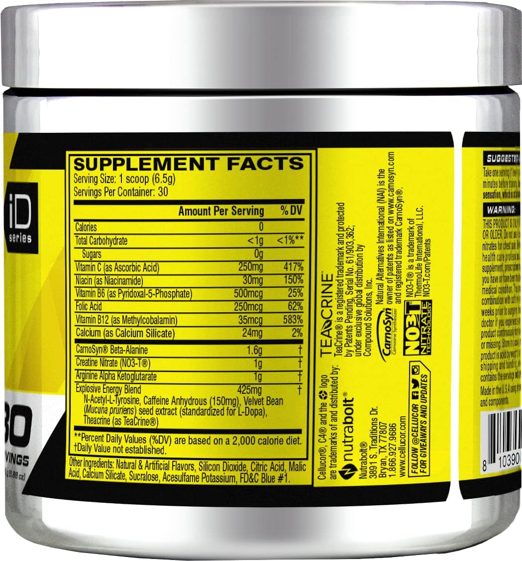 Suplemento de creatina y preentrenamiento de Cellucor