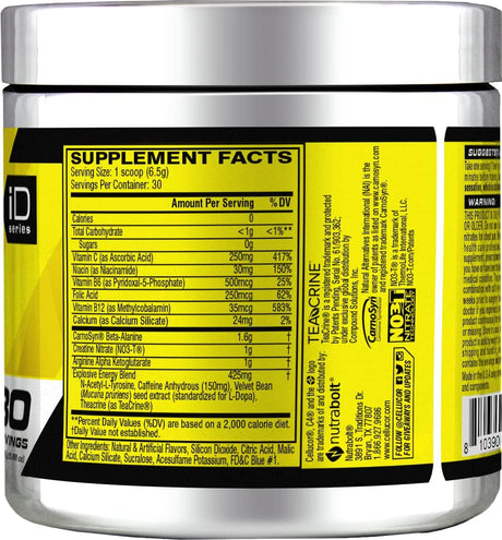 Suplemento de creatina y preentrenamiento de Cellucor