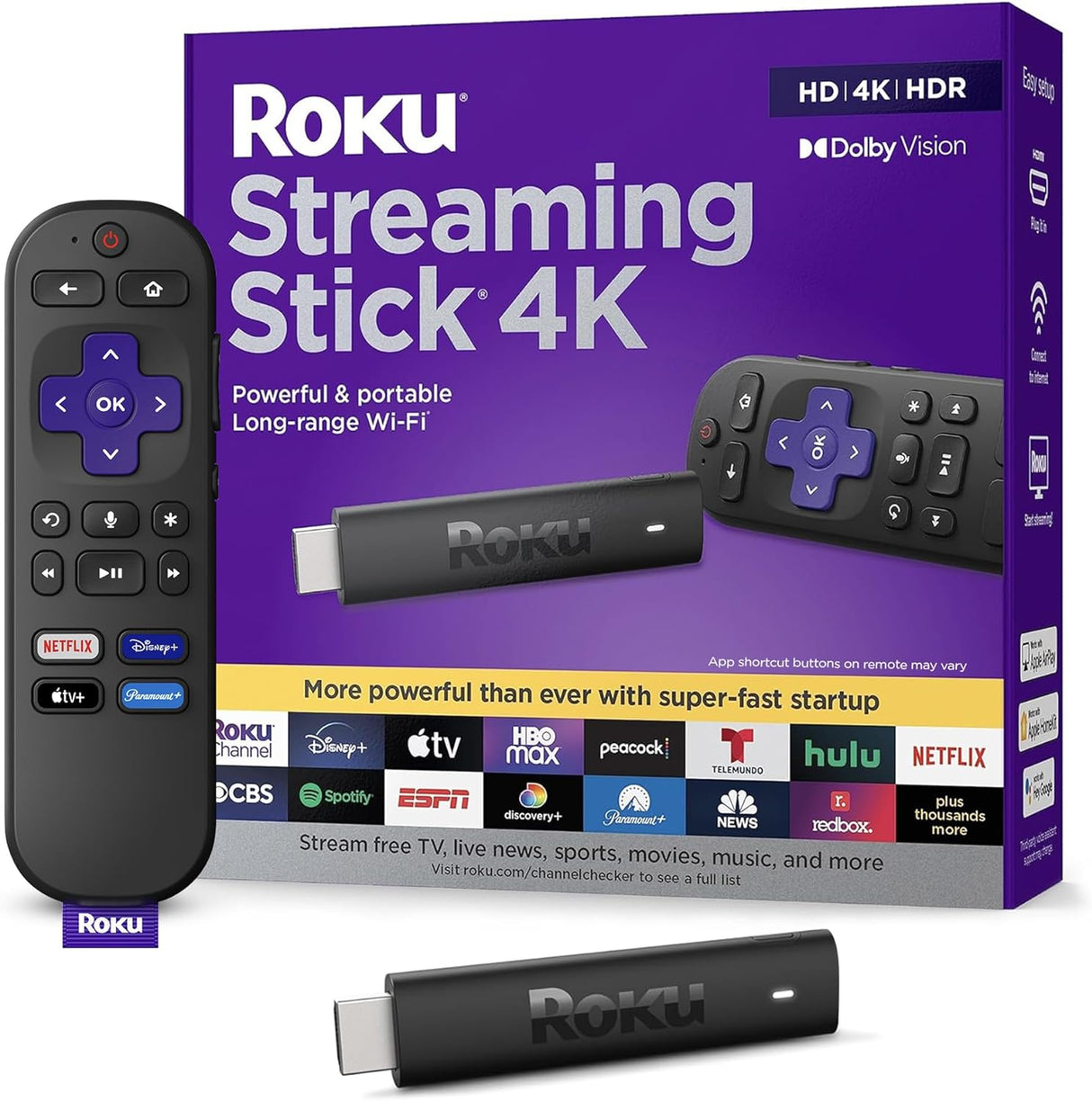 Roku Streaming Stick 4K | Dispositivo portátil 4K/HDR/Dolby