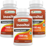 Best Naturals Inositol 1000 mg 120 cápsulas
