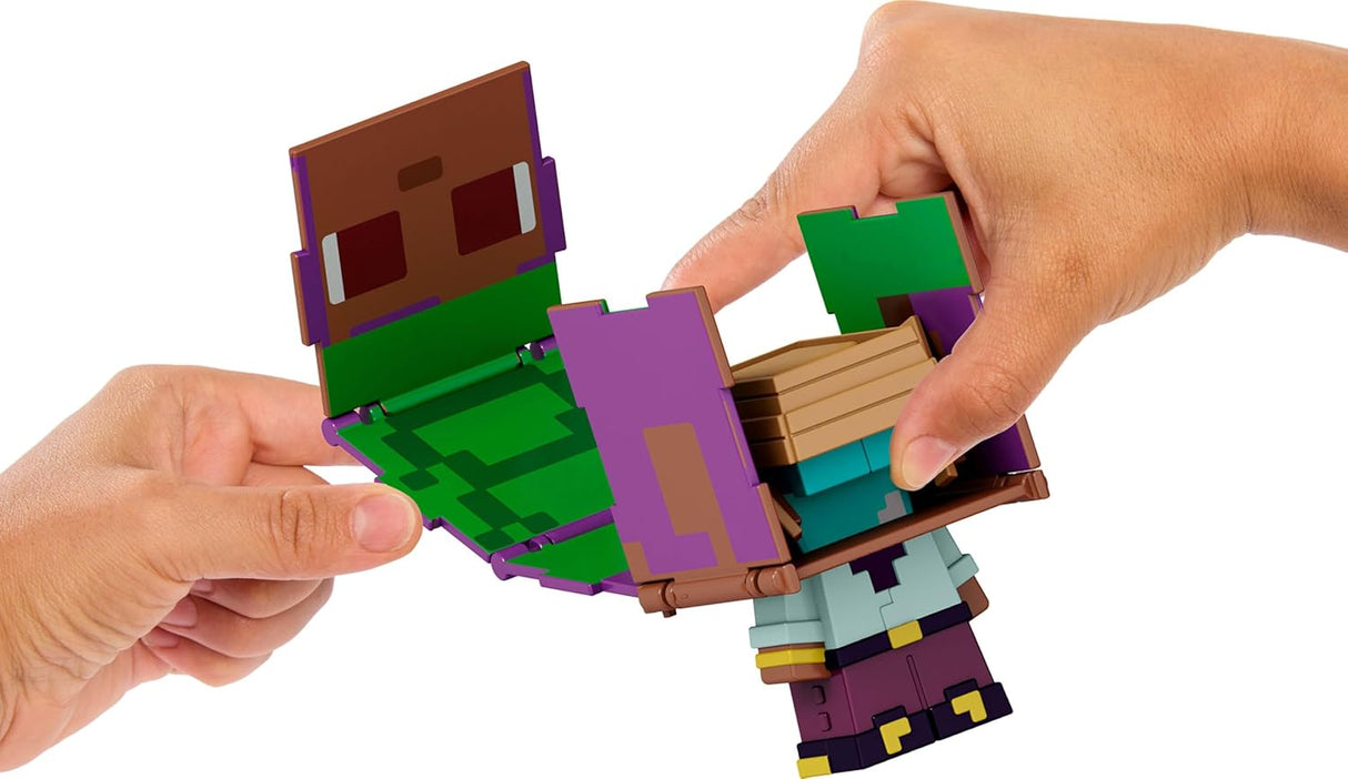 Figuras de acción Minecraft Mattel 2-pack con fidget y accesorios